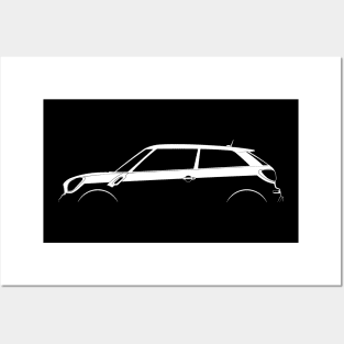 Mini Cooper Paceman (R61) Silhouette Posters and Art